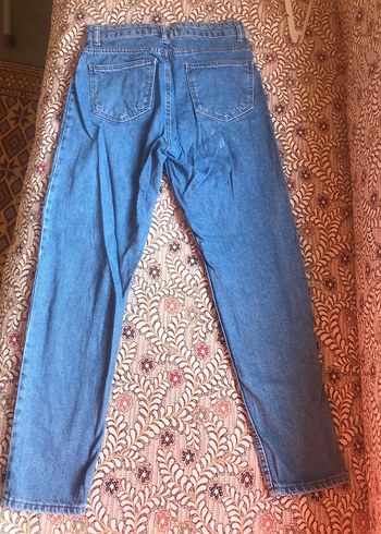 Mavi Bol Kesim Midi Boy Denim Pantolon