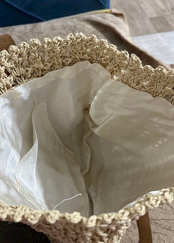 Bej Örgü Kadın Omuz Çantası - Görsel 7