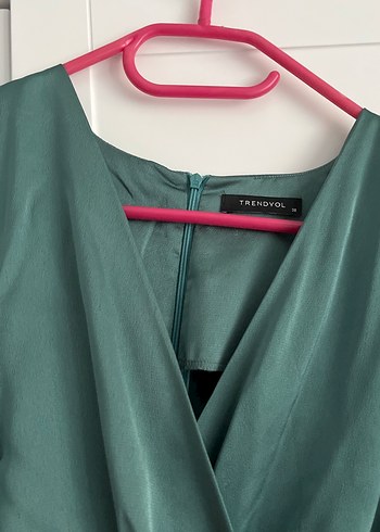 Parlak Yeşil Abiye Elbise - Görsel 5