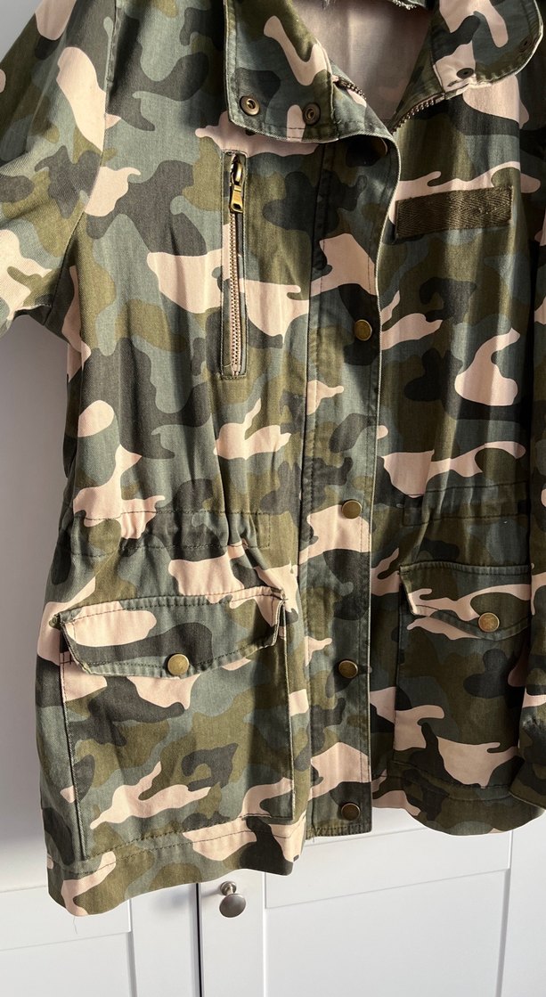 Kadın Kamuflaj Düğmeli Ceket - Görsel 2