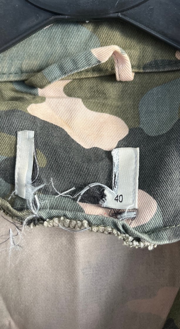 Kadın Kamuflaj Düğmeli Ceket - Görsel 4