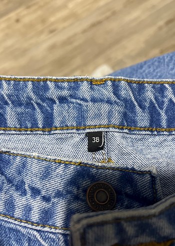 Kadın Mavi Denim mom jean - Görsel 5