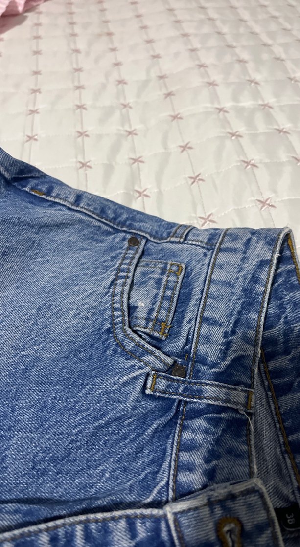 Kadın Mavi Denim mom jean - Görsel 4
