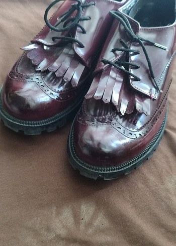 Bordo bot Oxford Ayakkabı - Görsel 5