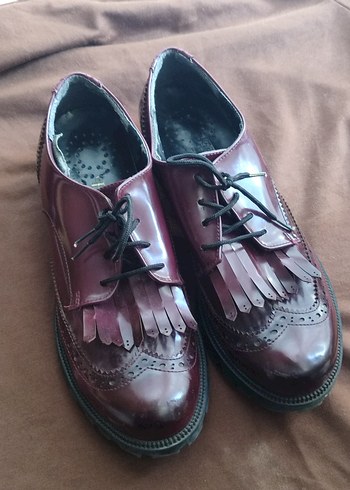 Bordo bot Oxford Ayakkabı - Görsel 2