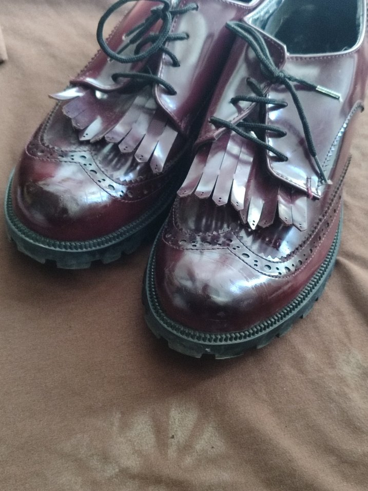 Bordo bot Oxford Ayakkabı - Görsel 5