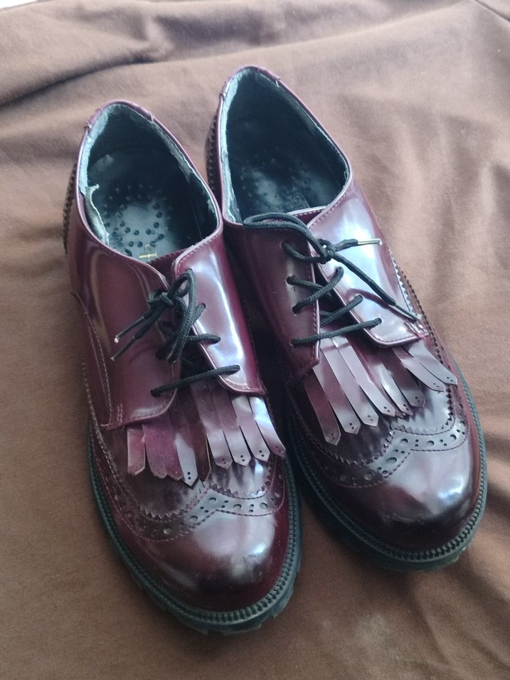 Bordo bot Oxford Ayakkabı - Görsel 2