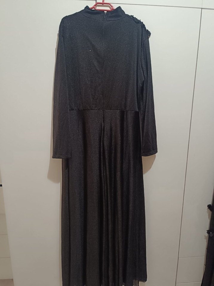 Uzun Siyah  Abiye Elbise - Görsel 2