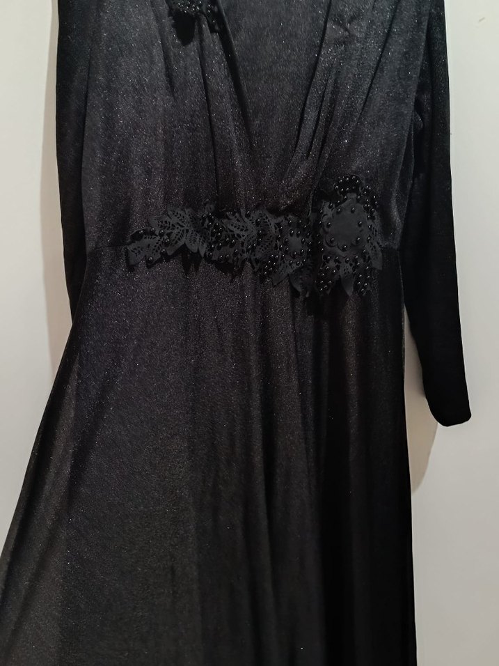 Uzun Siyah  Abiye Elbise - Görsel 3