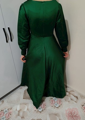 Yeşil kadın elbise abiye - Görsel 3