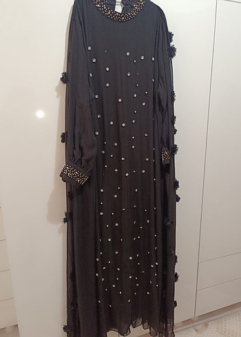 Siyah Taşlı özel dikim abiye - Görsel 4