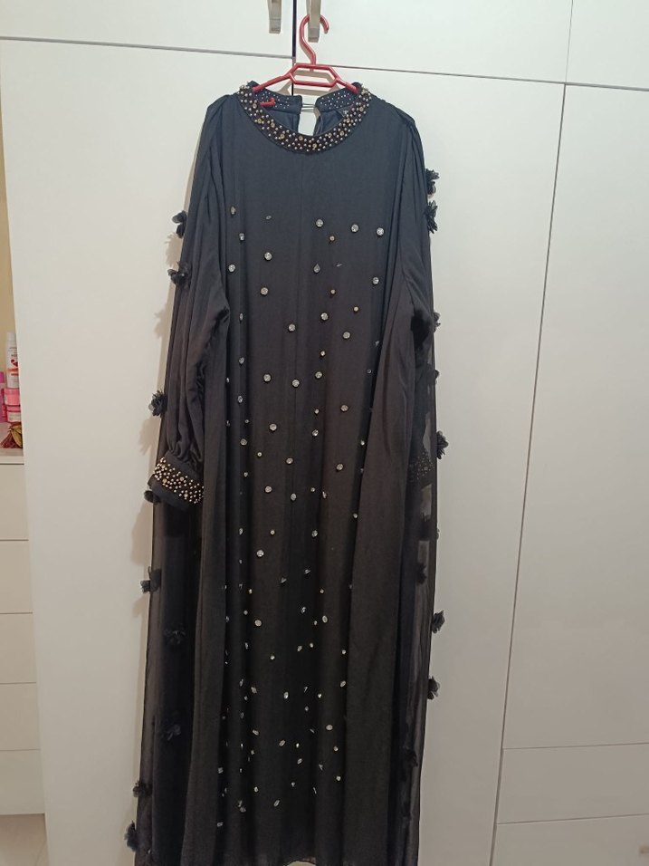 Siyah Taşlı özel dikim abiye - Görsel 5