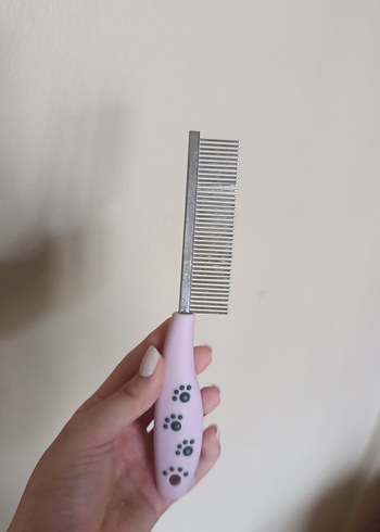 Pembe Kedi Tüy Bakım Tarağı - Görsel 3