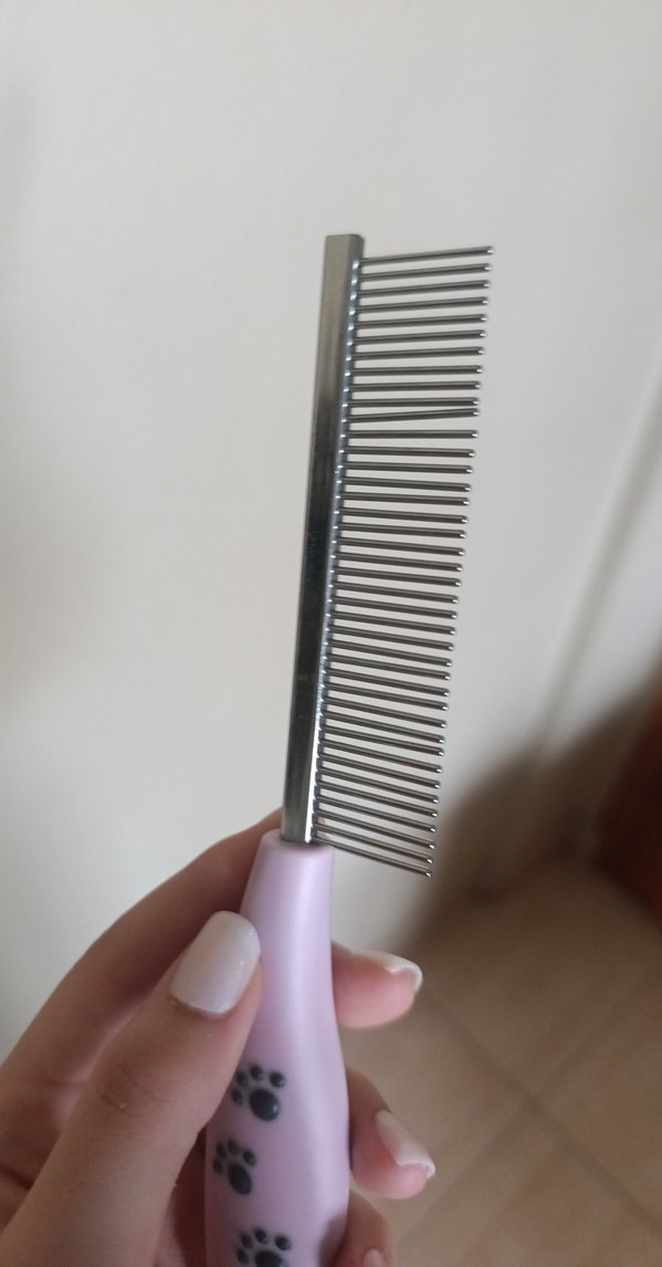 Pembe Kedi Tüy Bakım Tarağı - Görsel 2