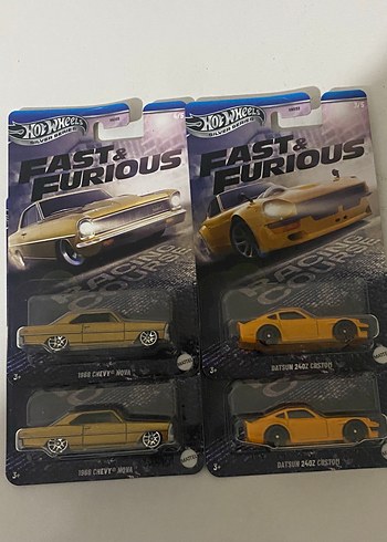 Sarı Hot Wheels Fast & Furious Oyuncak Arabalar
