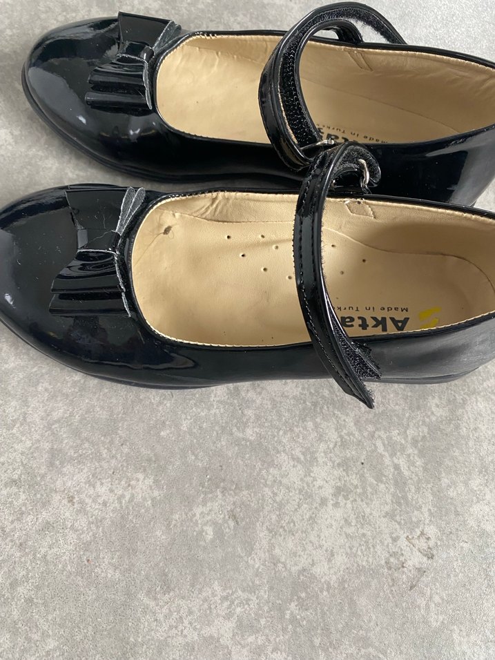 Kız Çocuk Siyah Rugan Tokalı Babet - Görsel 2