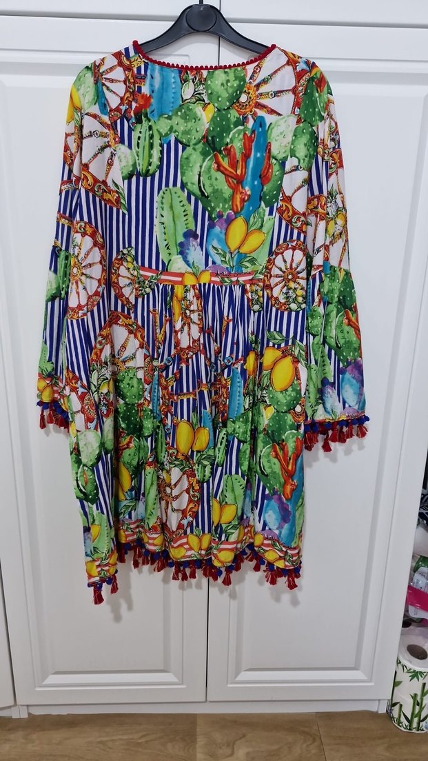 Antica Sartoria (İtalyan) Bohem Püsküllü Mini Elbise - Görsel 2