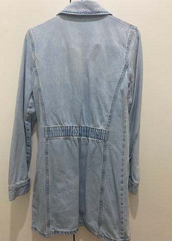 Zara Denim Uzun Kollu Kadın Denim Elbise - Görsel 2