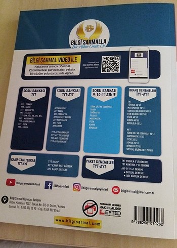  Bilgisarmal yayınlar Kimya Tyt Soru Bankası