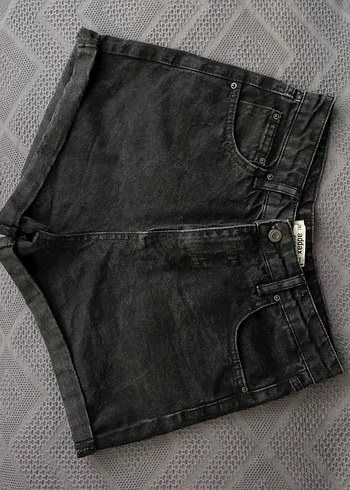 Siyah Kadın Mini Denim Şort