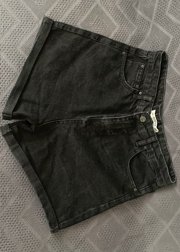 Addax Siyah Kadın Mini Denim Şort