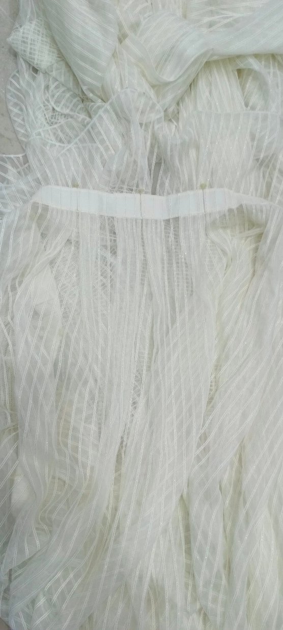 Taç Gümüş Simli Tül Perde 2 Parça - Görsel 4