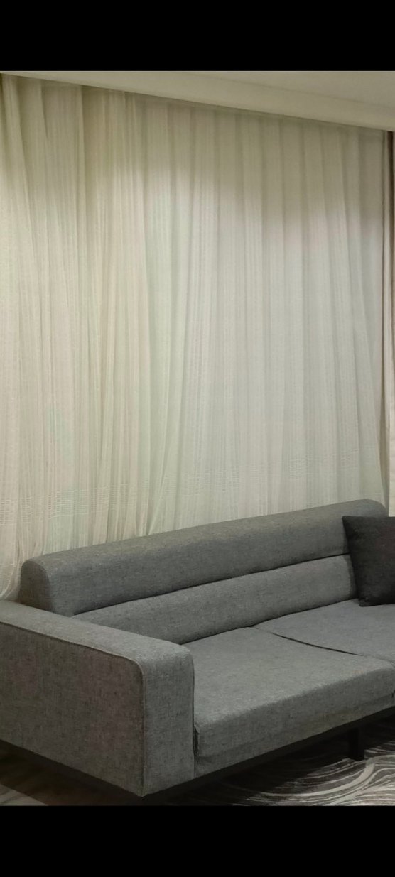 Taç Gümüş Simli Tül Perde 2 Parça - Görsel 2