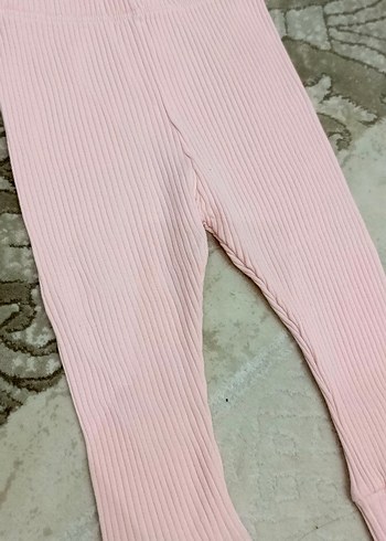 Kız Çocuk Pileli Pembe Tayt