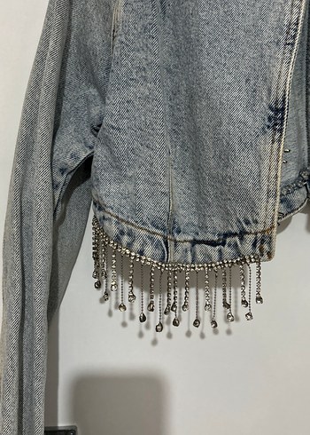 Trendyol & Milla Gri Düğmeli Kadın Denim Ceket