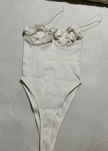 Beyaz Midi Kadın Body