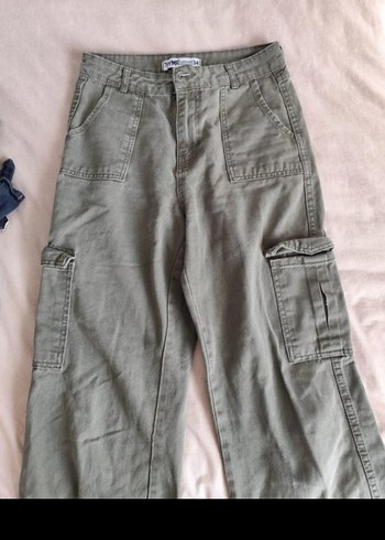 Zara Haki Kargo Pantolon