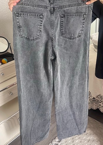 s Beden Siyah Gri Midi Boy Sade Kadın Jean