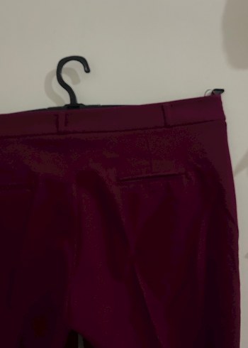 Diğer Bordo Pilili Kadın Kumaş Pantolon