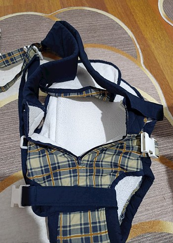 Koyu Mavi Ekose Desenli Bebek Taşıyıcı - Görsel 2