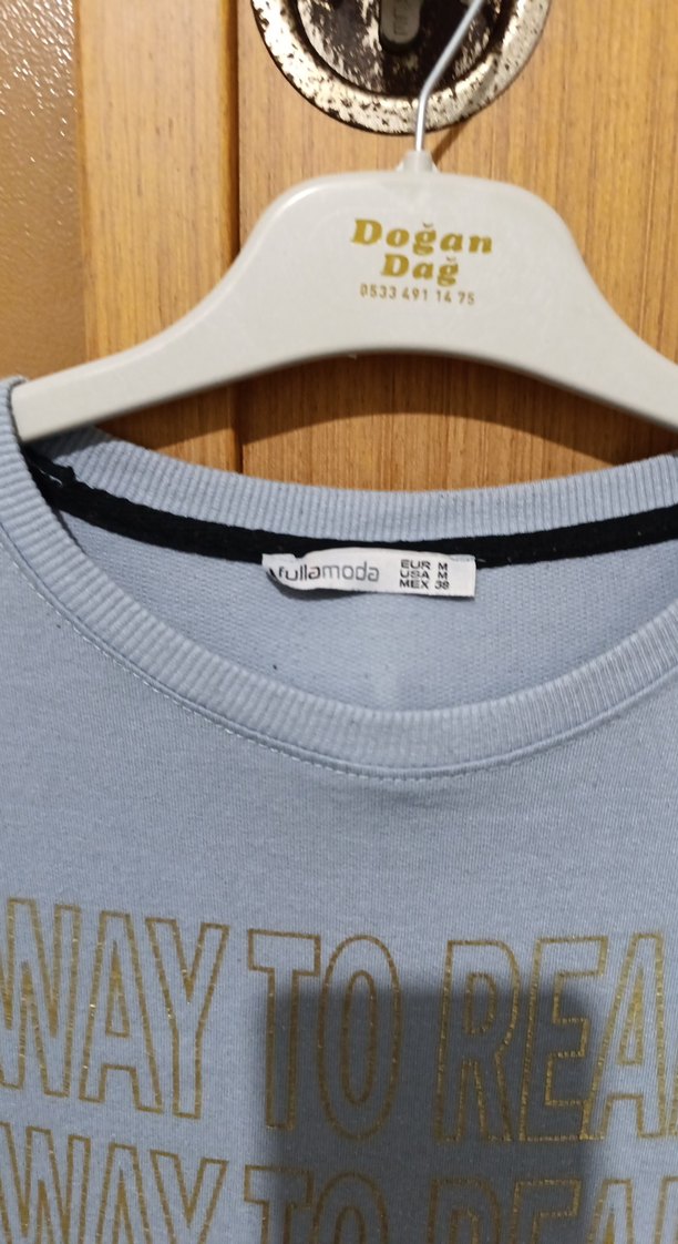 Mavi Baskılı Uzun Kollu TUNİK - Görsel 2