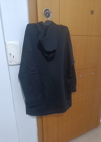 46 Beden siyah Renk ŞAPKALI TUNİK