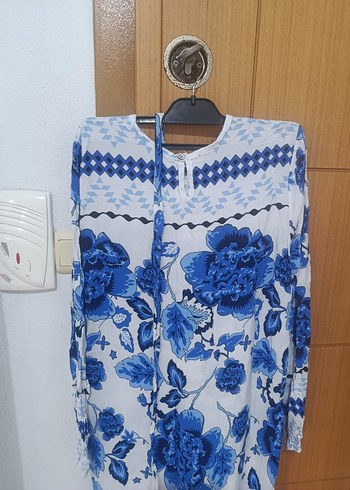 Mavi Püsküllü Uzun  Elbise - Görsel 6