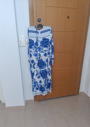 Mavi Püsküllü Uzun  Elbise - Görsel 3