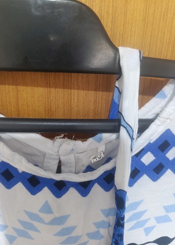 Mavi Püsküllü Uzun  Elbise - Görsel 4