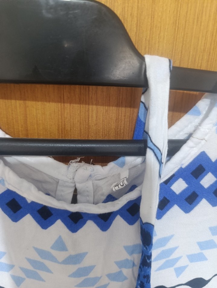 Mavi Püsküllü Uzun  Elbise - Görsel 4