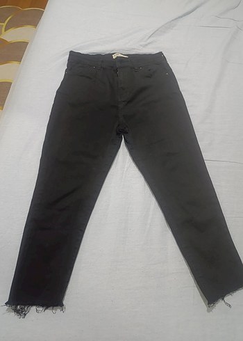 42 Beden siyah Renk Siyah Regular Fit Midi Kot Pantolon