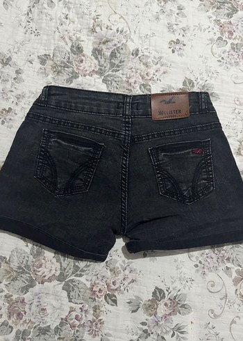 Hollister Siyah Bağlamalı Kadın Mini Kot Şort