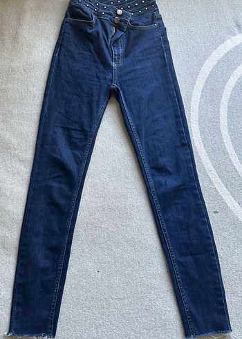 Kadın Lacivert Normal Boy Denim Pantolon