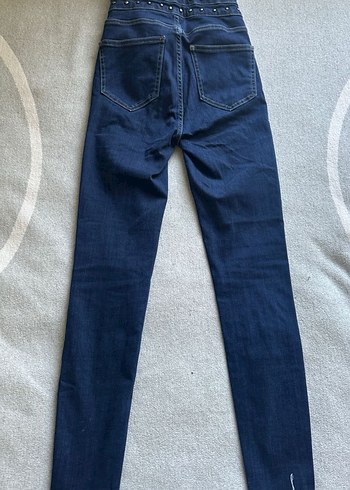 36 Beden Kadın Lacivert Normal Boy Denim Pantolon