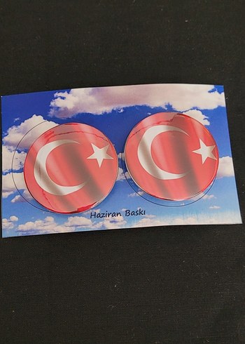 2li Türk Bayrağı Rozet