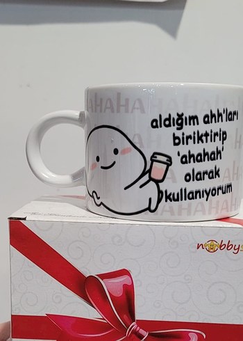 Sevimli Komik Yazılı Beyaz Kupa
