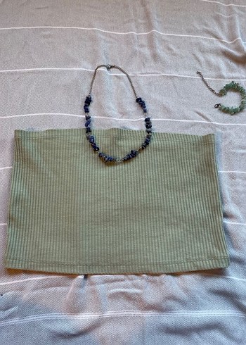 Bohem Stil Keten Kadın crop - Görsel 4