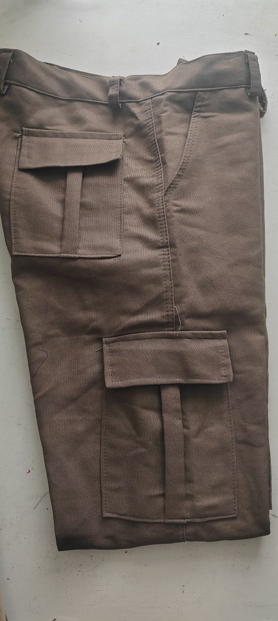 Yandan cepli kargo keten pantolon - Görsel 3