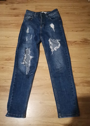 Kadın Lacivert Boru Kesim jean Pantolon