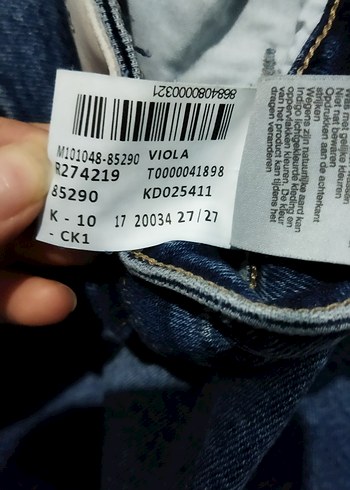 27 Beden Kadın Mavi Denim Midi Boy Kot Pantolon